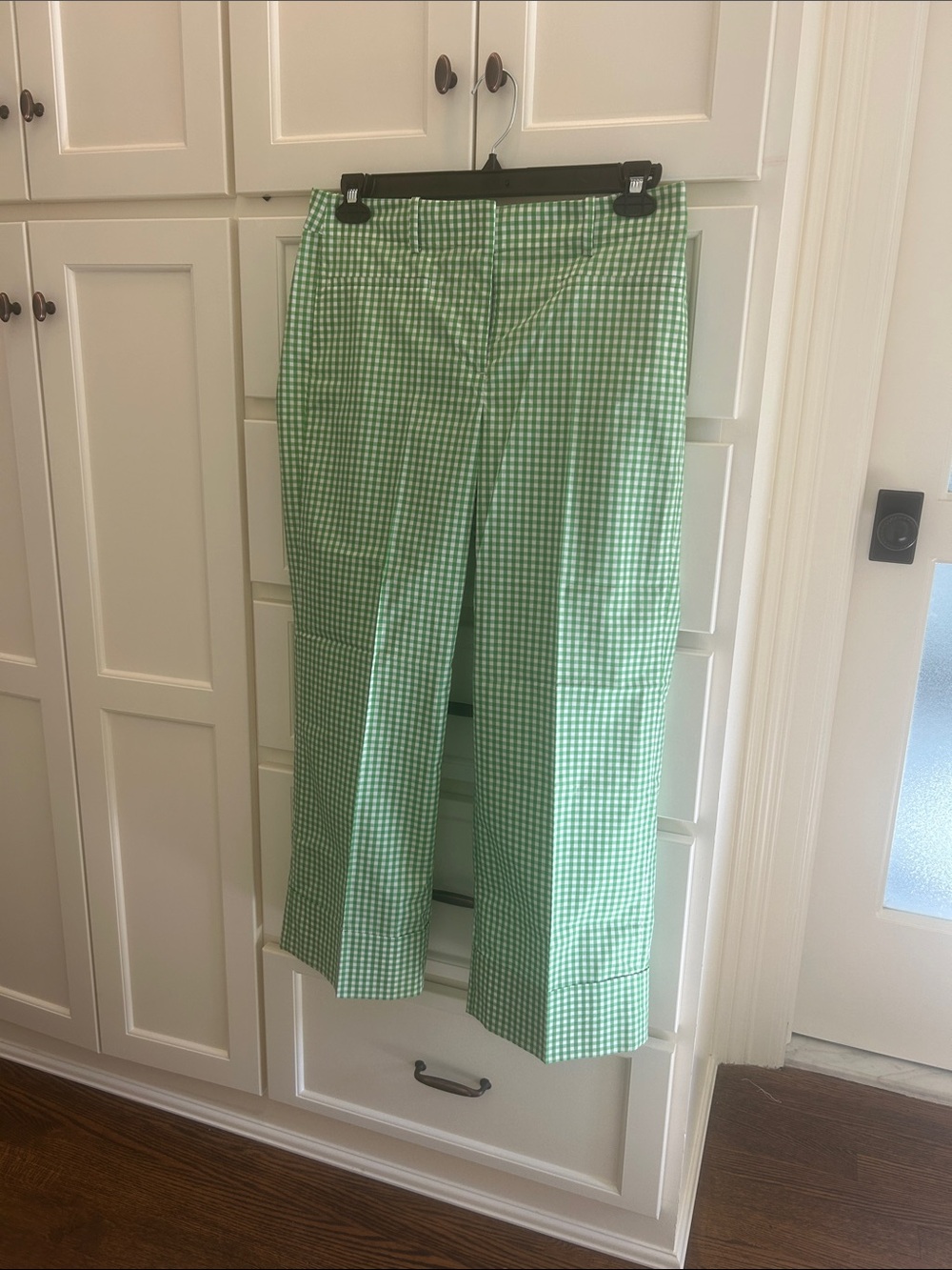 J.Crew Cuffed Gingham Taffeta Pant Size 10